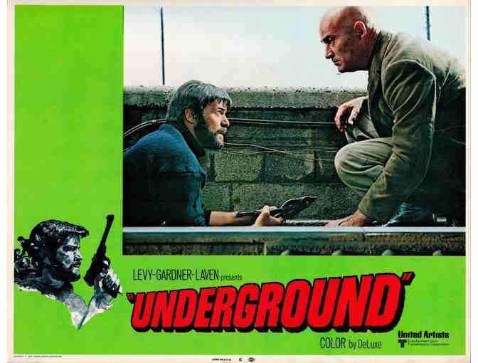 UNDERGROUND, 1970, lobby cards, Robert Goulet, Daniele Gaubert