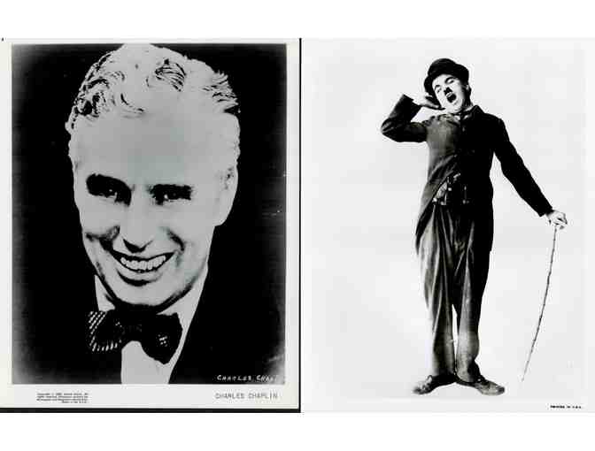 Charlie Chaplin, group of classic celebrity portraits, stills or photos