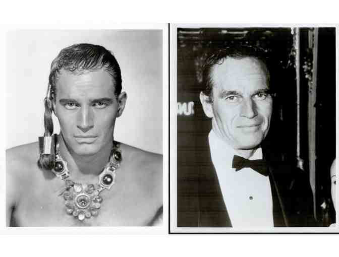 Charlton Heston, group of classic celebrity portraits, stills or photos