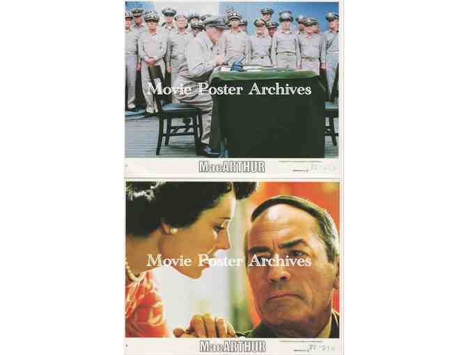 MACARTHUR, 1977, mini lobby cards, Gregory Peck, Ed Flanders