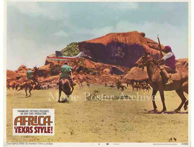 AFRICA -- TEXAS STYLE, 1967, lobby cards, Hugh O'Brian, John Mills