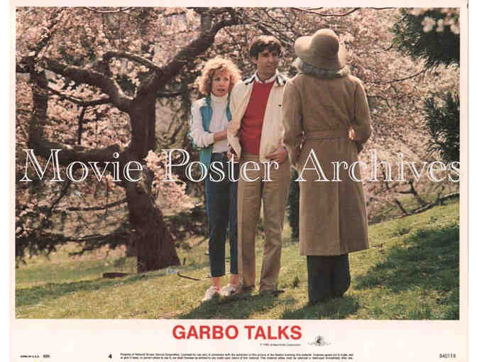 GARBO TALKS, 1984, lobby cards, Anne Bancroft, Ron Silver, Carrie Fisher