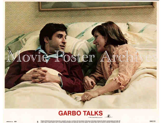 GARBO TALKS, 1984, lobby cards, Anne Bancroft, Ron Silver, Carrie Fisher