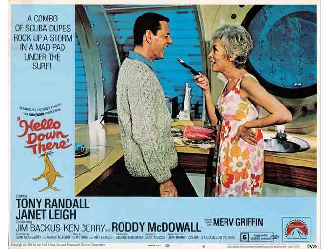 HELLO DOWN THERE, 1969, lobby cards, Tony Randall, Janet Leigh