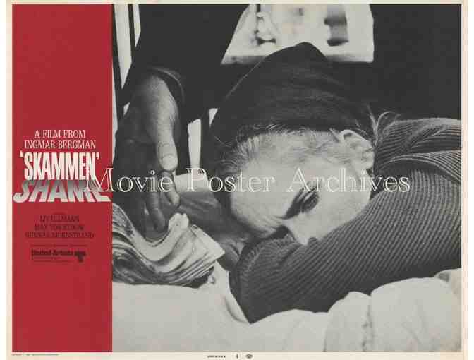 SHAME, 1969, lobby cards, Liv Ullmann, Max Von Sydow