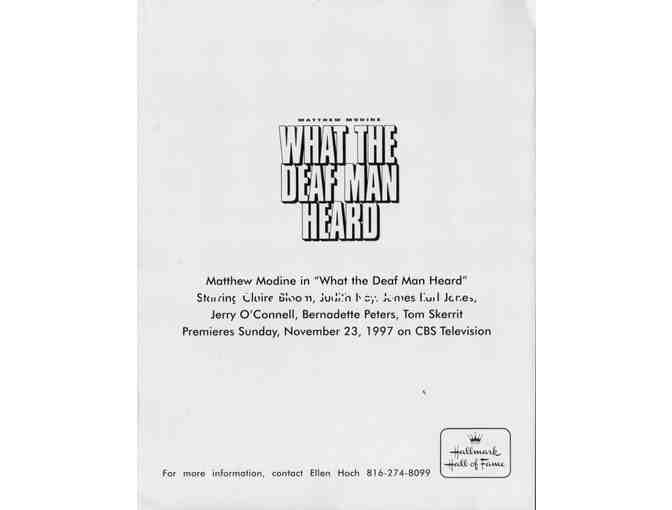 WHAT THE DEAF MAN HEARD, 1997, stills and sheets, James Earl Jones