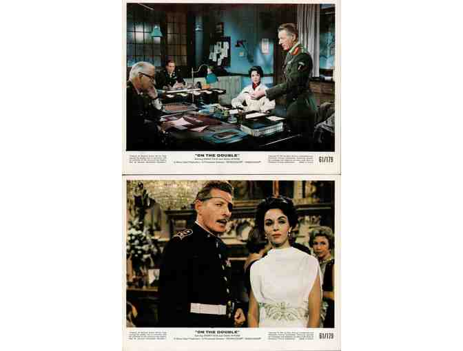 ON THE DOUBLE, 1961, cards and stills, Danny Kaye, Diana Dors