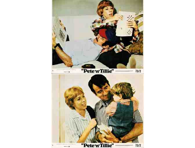 PETE N TILLIE, 1973, mini lobby cards, Walter Matthau, Carol Burnett