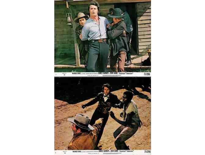 SKIN GAME, 1971, cards and stills, James Garner, Louis Gossett Jr
