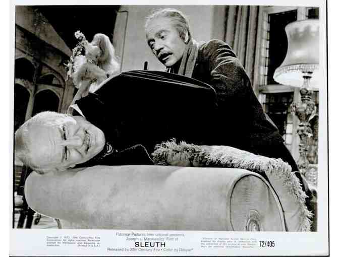 SLEUTH, 1972, cards and stills, Laurence Olivier, Michael Caine