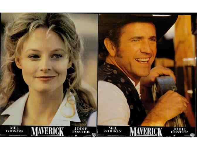 MAVERICK, 1994, French lobby cards, Mel Gibson, Jodie Foster