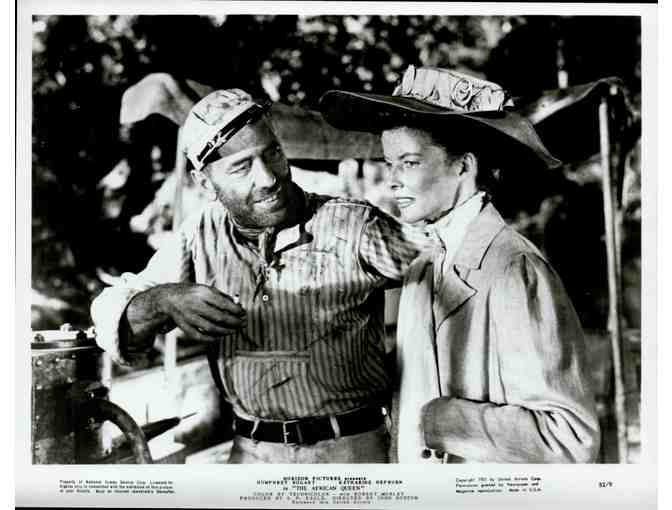 AFRICAN QUEEN, 1952, movie stills, Humphrey Bogart, Katharine Hepburn