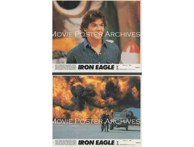 IRON EAGLE, 1986, mini lobby cards, Louis Gossett Jr, Jason Gedrick