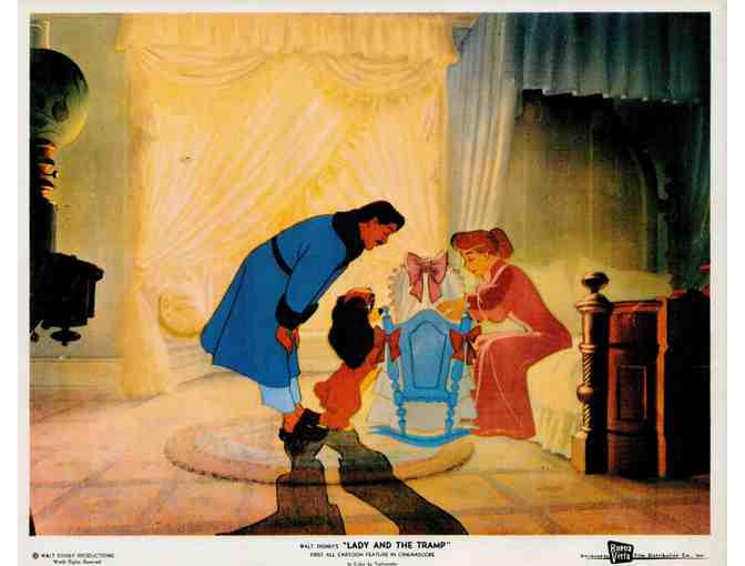 LADY AND THE TRAMP, 1955, mini lobby cards, Walt Disney cartoon