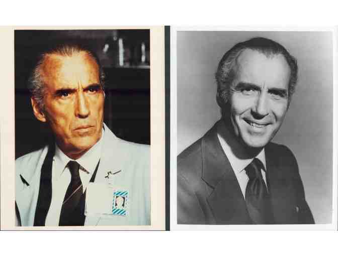 Christopher Lee, group of classic celebrity portraits, stills or photos