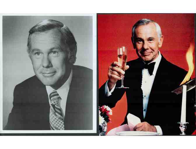 Johnny Carson, group of classic celebrity portraits, stills or photos