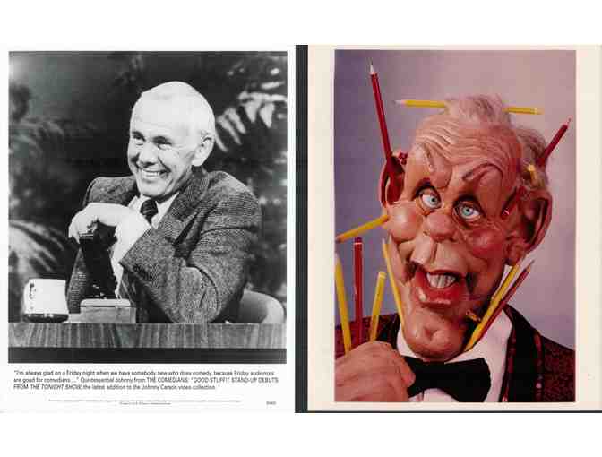 Johnny Carson, group of classic celebrity portraits, stills or photos