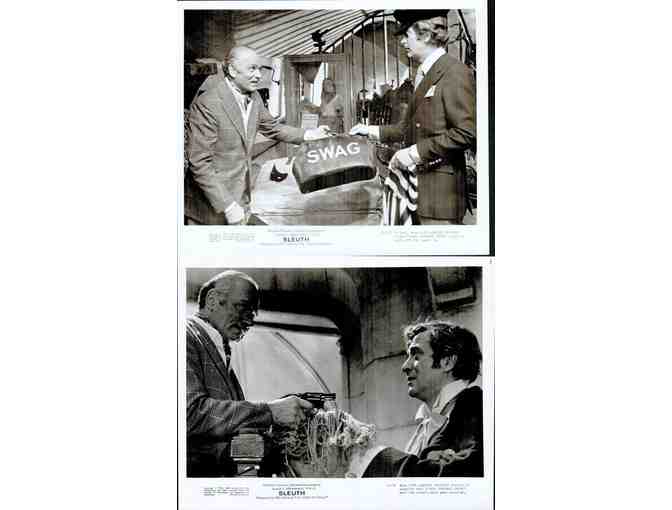 SLEUTH, 1972, cards and stills, Laurence Olivier, Michael Caine