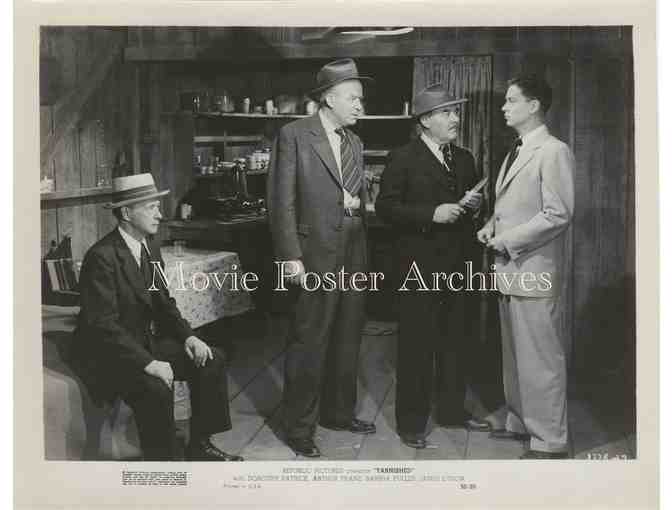 TARNISHED, 1950, press stills, Patrick, Franz, Fuller, Young, Lydon