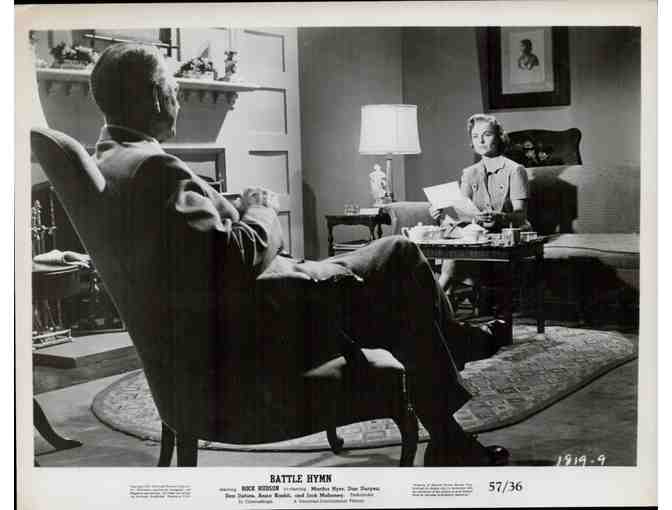 BATTLE HYMN, 1957, movie stills, collectors lot, Rock Hudson, Martha Hyer