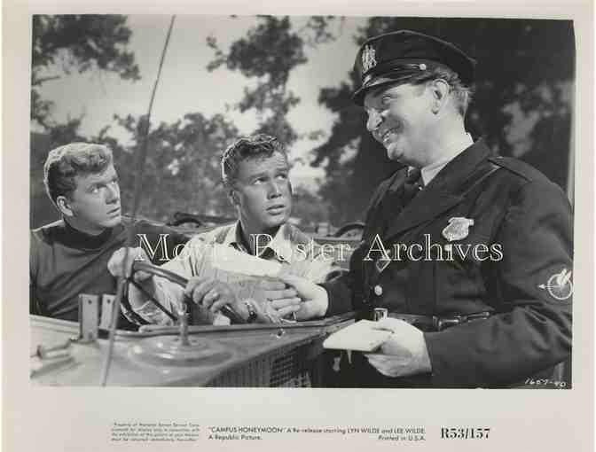 CAMPUS HONEYMOON,1948, movie still set, Lyn and Lee Wilde, Adele Mara,