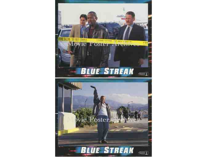 BLUE STREAK, 1999, mini lobby cards, Martin Lawrence, Luke Wilson, William Forsythe.