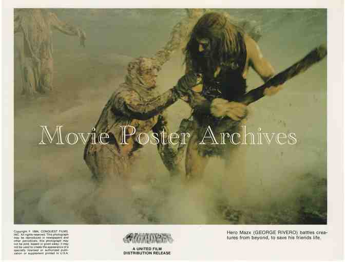 CONQUEST, 1984, mini lobby cards, George Rivero, Maria Scola