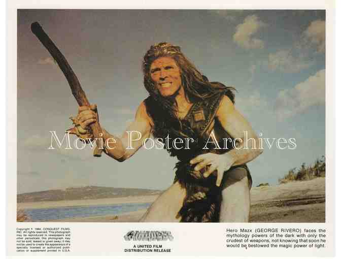 CONQUEST, 1984, mini lobby cards, George Rivero, Maria Scola