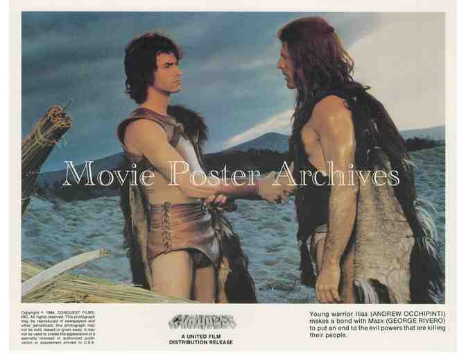 CONQUEST, 1984, mini lobby cards, George Rivero, Maria Scola