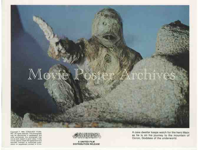 CONQUEST, 1984, mini lobby cards, George Rivero, Maria Scola