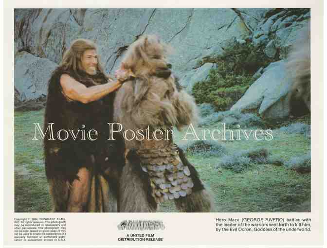 CONQUEST, 1984, mini lobby cards, George Rivero, Maria Scola