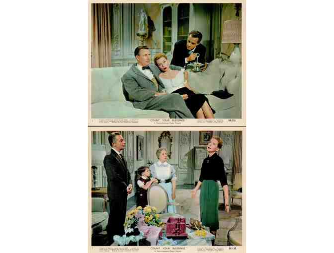COUNT YOUR BLESSINGS, 1959, mini lobby cards, Deborah Kerr, Maurice Chevalier