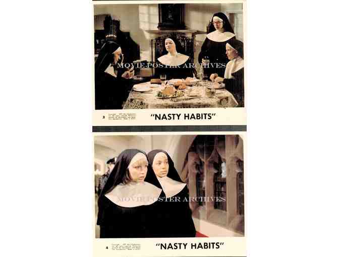 NASTY HABITS, 1977, mini lobby cards, Glenda Jackson, Jerry Stiller, Rip Torn