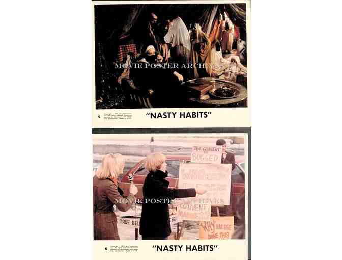 NASTY HABITS, 1977, mini lobby cards, Glenda Jackson, Jerry Stiller, Rip Torn