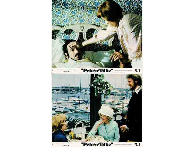 PETE N TILLIE, 1973, mini lobby cards, Walter Matthau, Carol Burnett