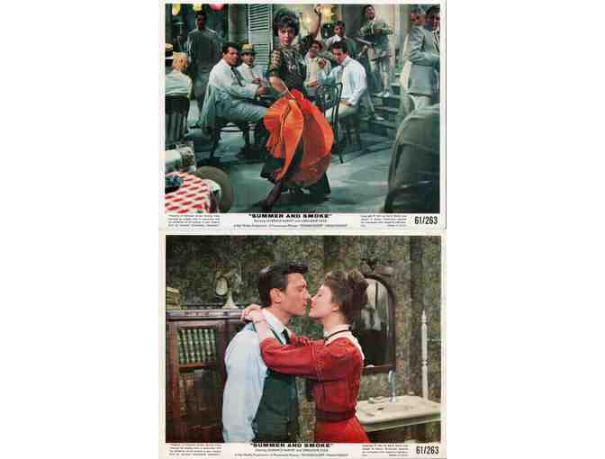 SUMMER AND SMOKE, 1961, mini lobby cards, Laurence Harvey, Geraldine Page