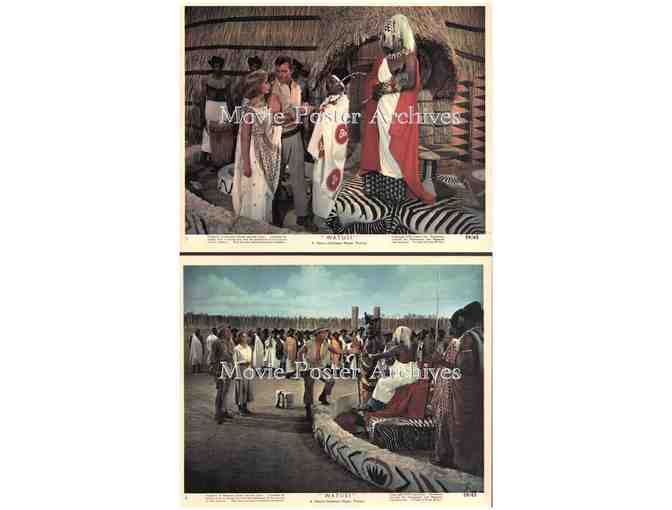 WATUSI, 1959, mini lobby cards, George Montgomery, Taina Elg, Rex Ingram