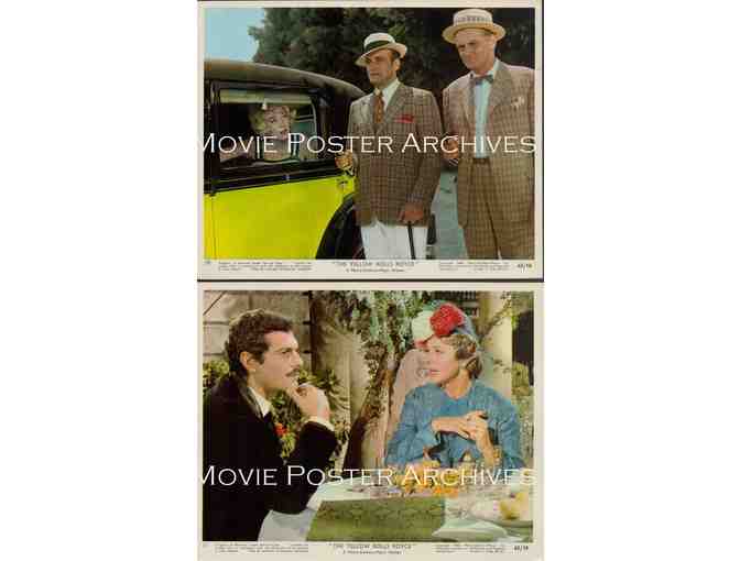 YELLOW ROLLS ROYCE, 1965, mini lobby cards, Ingrid Bergman, Rex Harrison