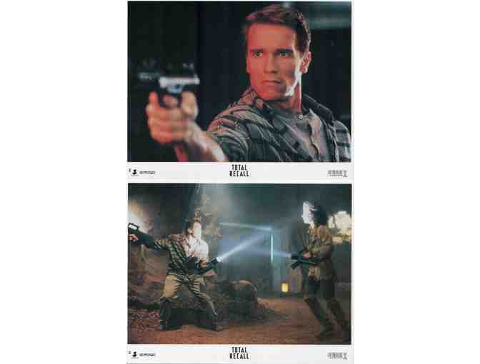 TOTAL RECALL, 1990, mini lobby cards, Arnold Schwarzenegger, Sharon Stone