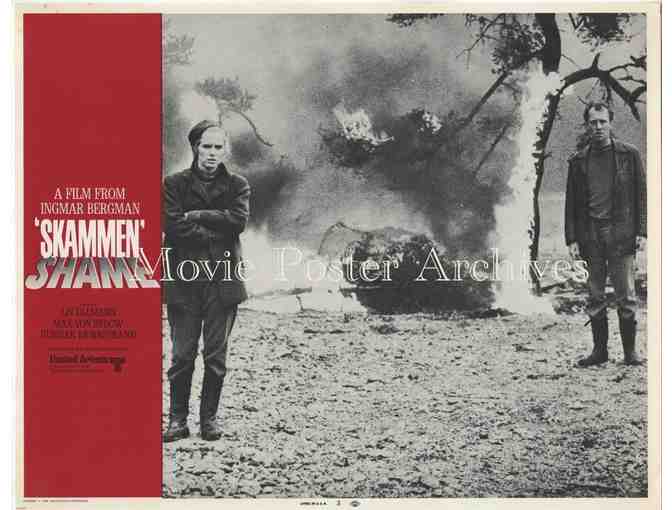 SHAME, 1969, lobby card set, Liv Ullmann, Max Von Sydow