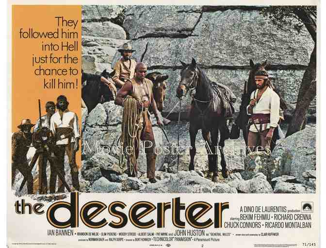 DESERTER, 1971, lobby card set, Chuck Connors, Ricardo Montalban