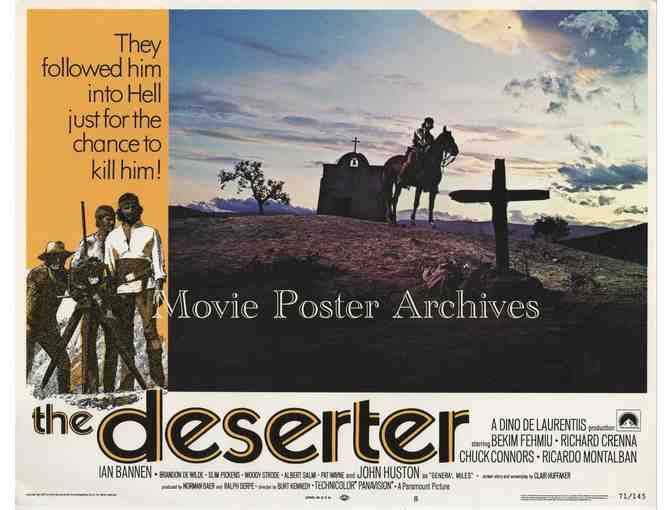DESERTER, 1971, lobby card set, Chuck Connors, Ricardo Montalban