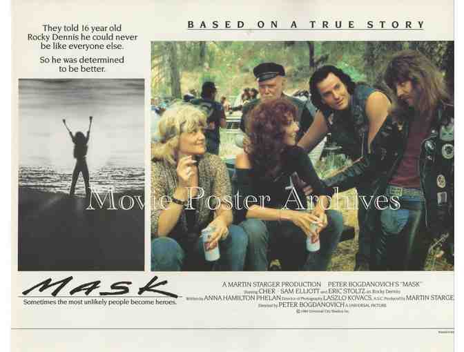 MASK, 1985, lobby card set, Sam Elliott, Cher, Eric Stoltz