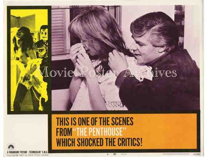 PENTHOUSE, 1967, lobby card set, Suzy Kendall, Terence Morgan