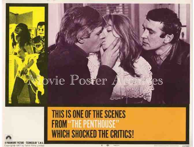 PENTHOUSE, 1967, lobby card set, Suzy Kendall, Terence Morgan