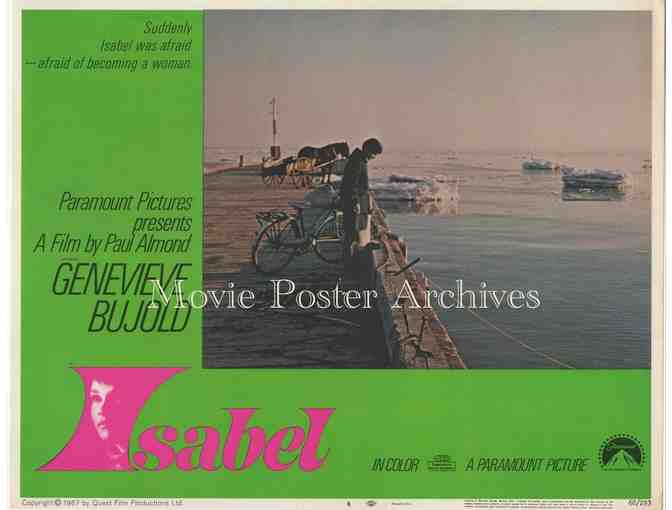 ISABEL, 1968. lobby card set, Genevieve Bujold, Al Waxman, supernatural horror