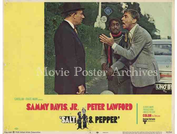 SALT & PEPPER, 1968, lobby card set, Sammy Davis Jr, Peter Lawford
