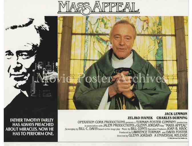 MASS APPEAL, 1984, lobby card set, Jack Lemmon, Charles Durning