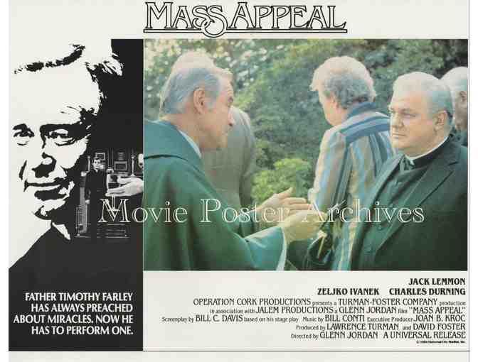 MASS APPEAL, 1984, lobby card set, Jack Lemmon, Charles Durning
