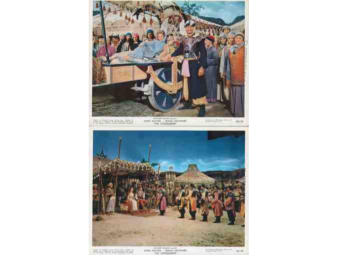 CONQUEROR, 1956, mini lobby cards, John Wayne, Susan Hayward